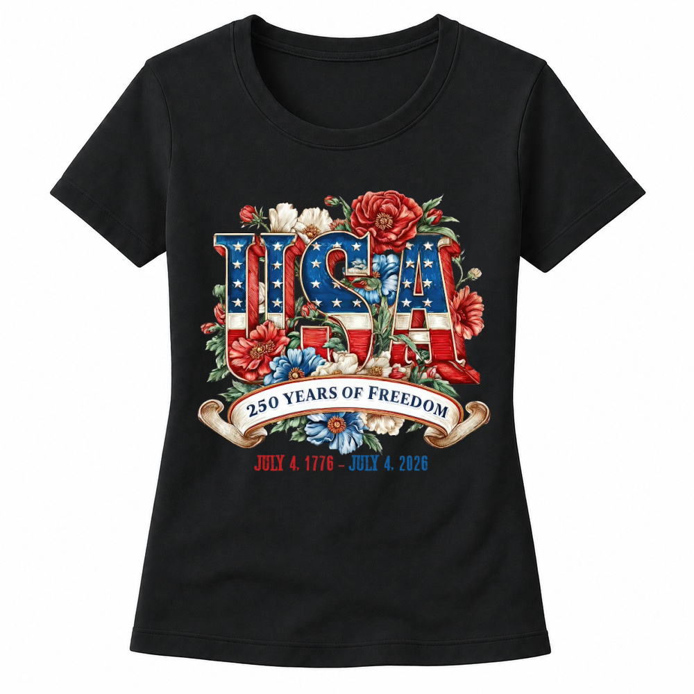 Product USA 250 Years Of Freedom Freedom 1776 2026 Women's T-shirts