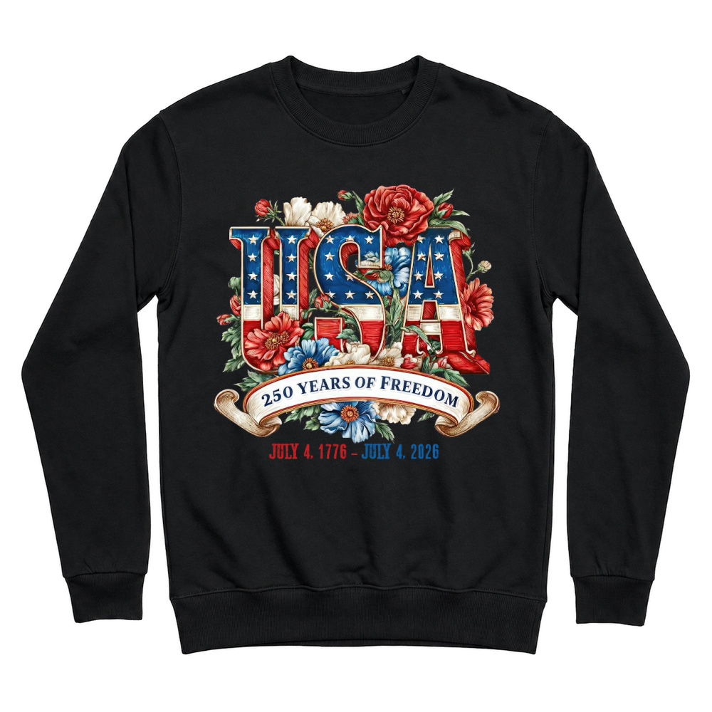 Product USA 250 Years Of Freedom Freedom 1776 2026 Unisex Sweatshirt