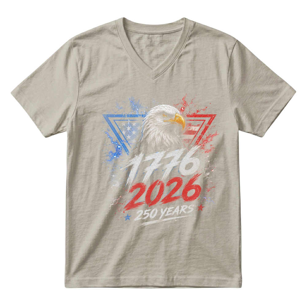 Product 250 Years Eagle 1776 2026 V-Neck T-shirt