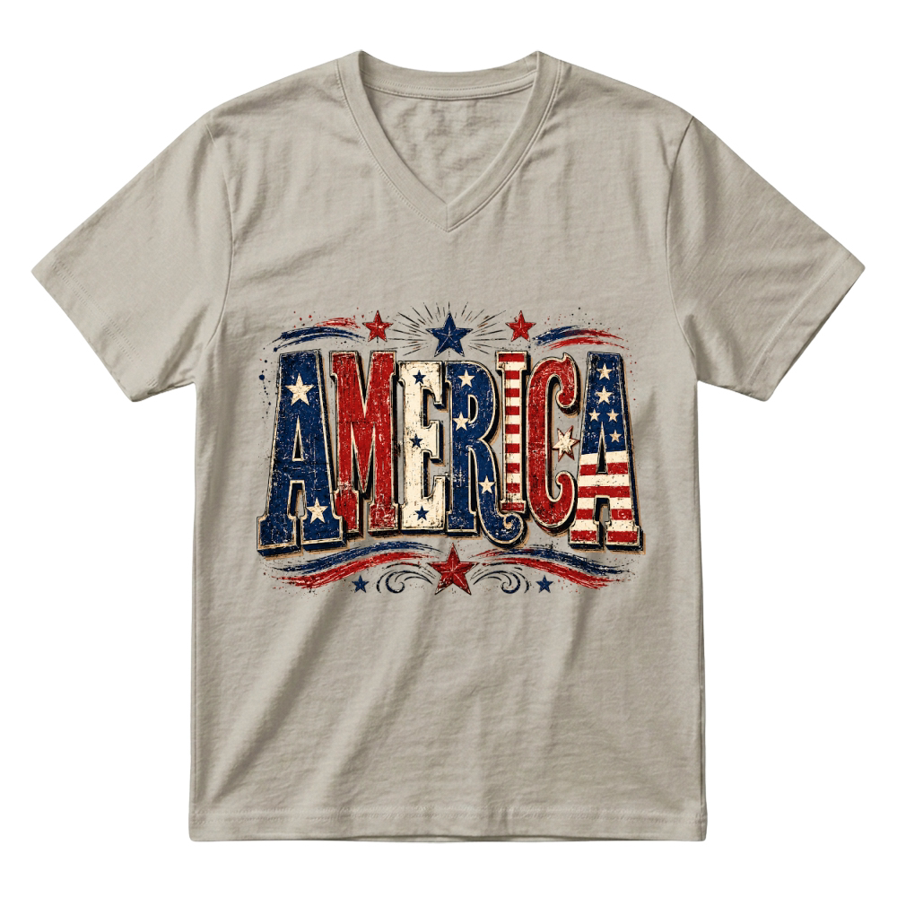 Product 4th of July USA 250 Years Anniversary V-Neck T-shirt