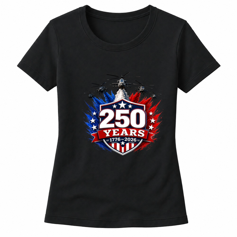Product 250 Years 1776 2026 Jet Air 4th of July Patriotic Women's T-shirts