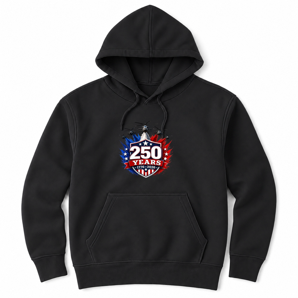 Product 250 Years 1776 2026 Jet Air 4th of July Patriotic Unisex Hoodie