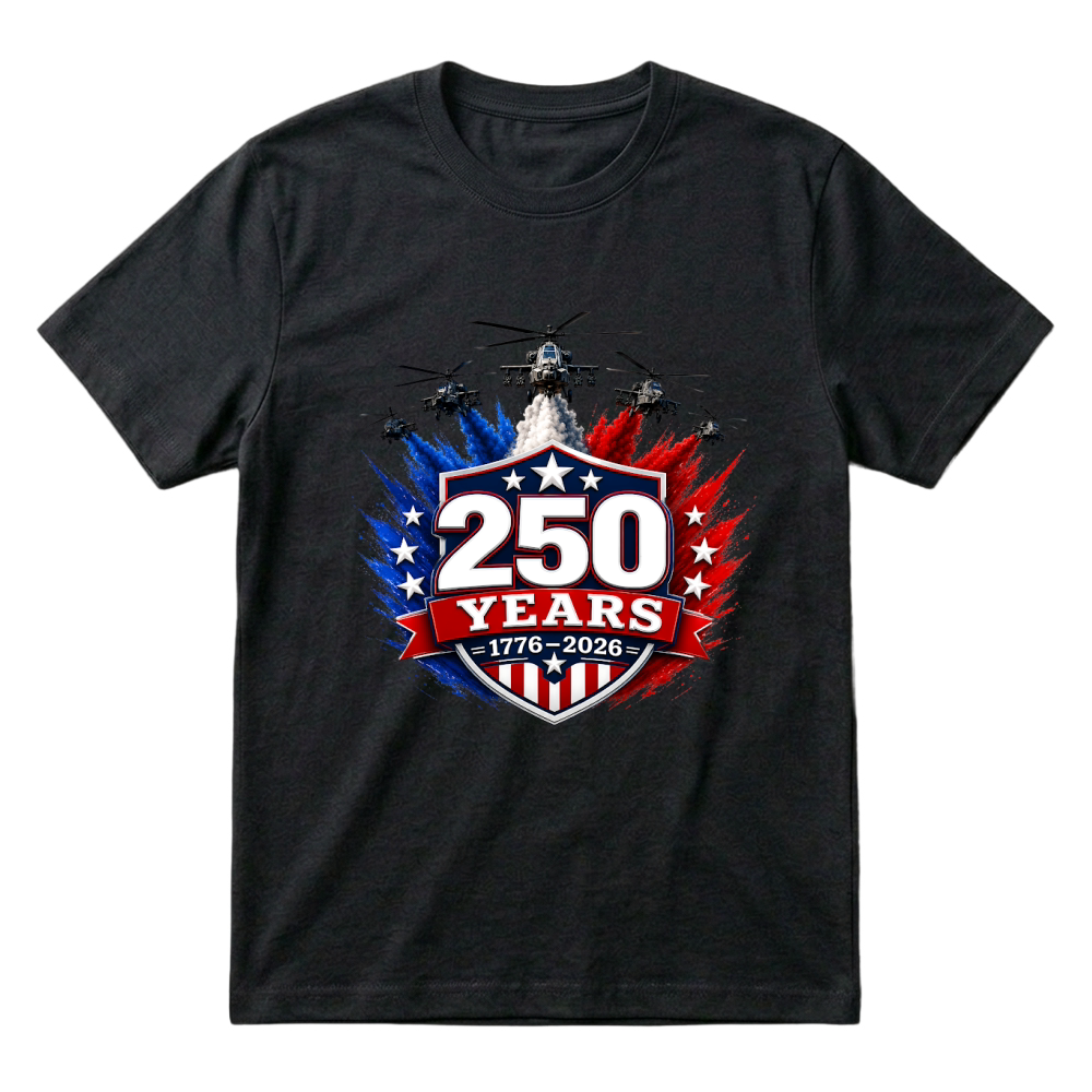 Product 250 Years 1776 2026 Jet Air 4th of July Patriotic T-Shirt
