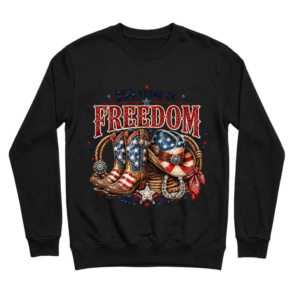 Product Freedom 250 Years Of Western Cowgirl Unisex Sweatshirt
