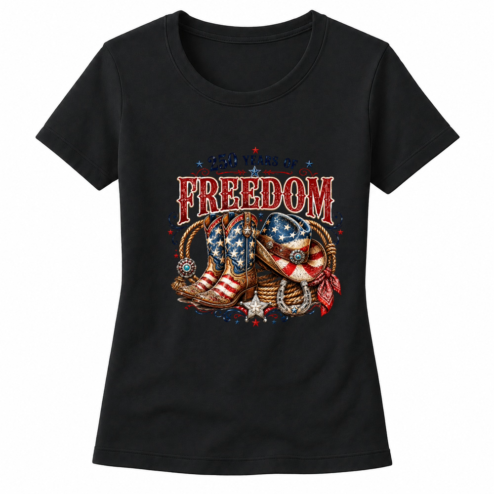 Product Freedom 250 Years Of Western Cowgirl Women's T-shirts