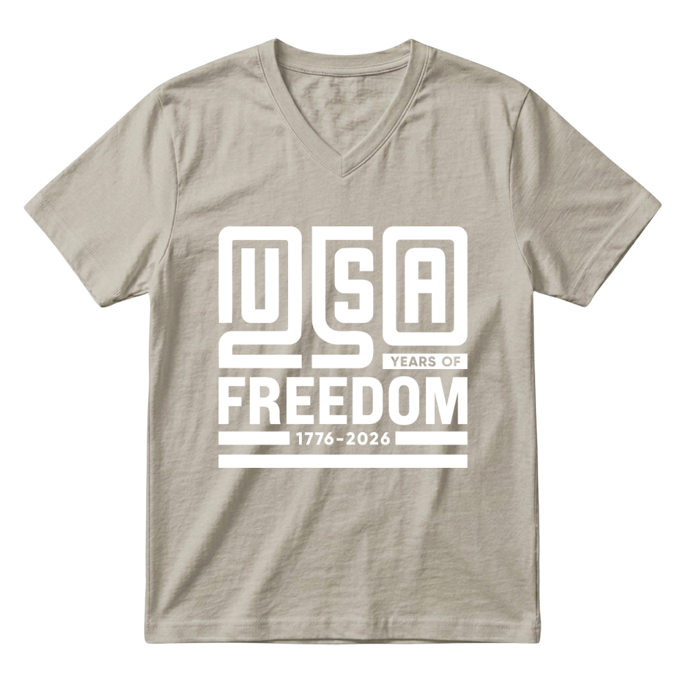 Product USA 250 Years of Freedom 1776 2026 V-Neck T-shirt