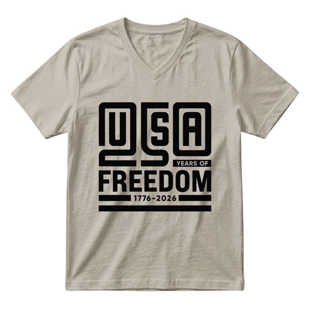 Product USA 250 Years of Freedom 1776 2026 V-Neck T-shirt