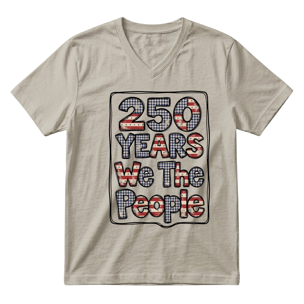Product patriotic graphic 250 years we the people V-Neck T-shirt