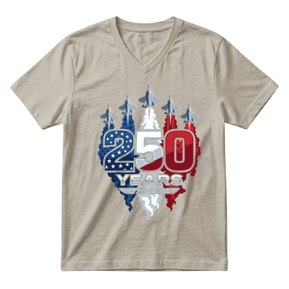 Product 250 Years Patriotic USA 1776 2026 V-Neck T-shirt