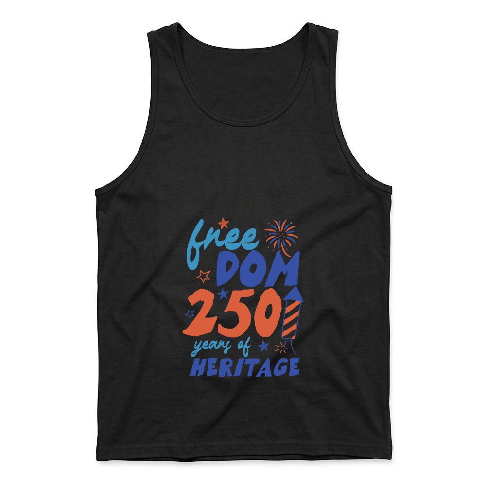 Product Vintage Hand drawn freedom 250 years of heritage 4th of july Tank Top