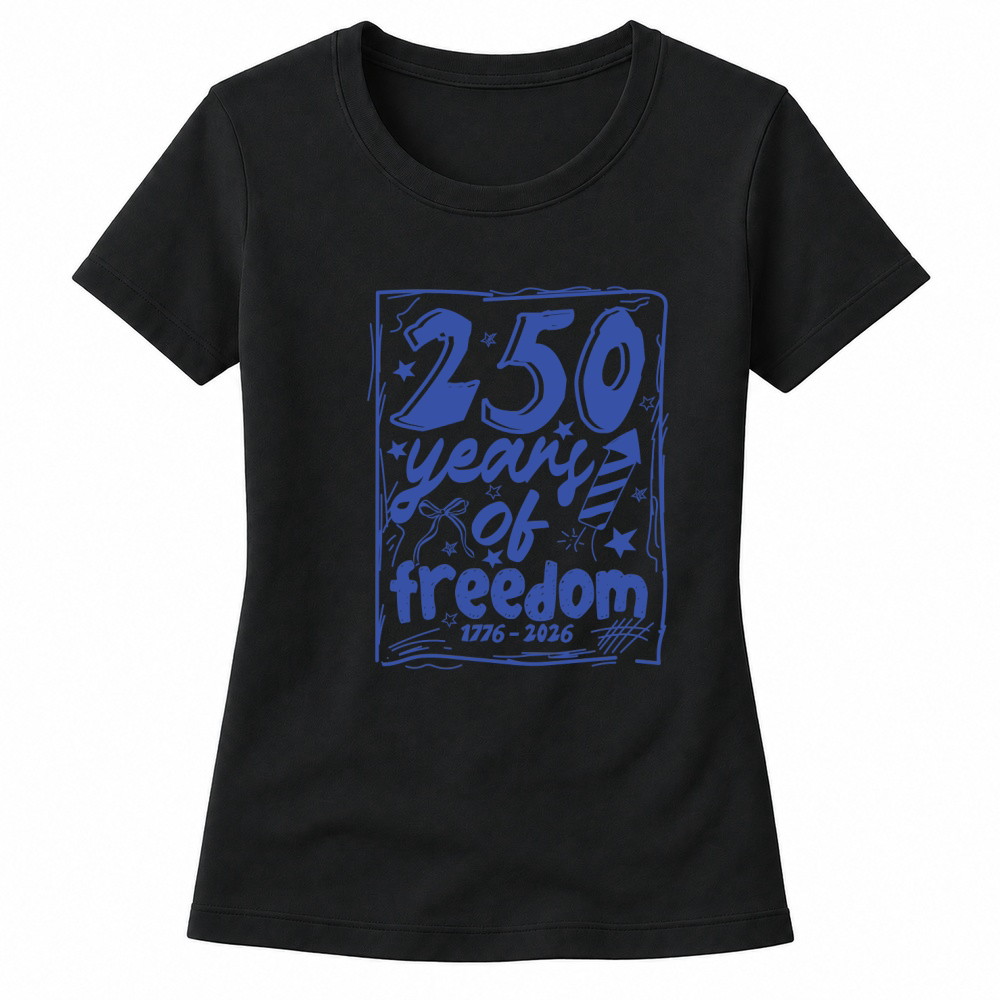 Product Vintage Hand Drawn 250 years of freedom America 250th Anniversary Women's T-shirts