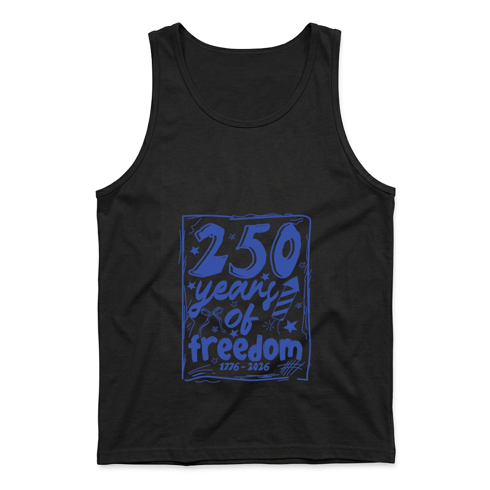 Product Vintage Hand Drawn 250 years of freedom America 250th Anniversary Tank Top