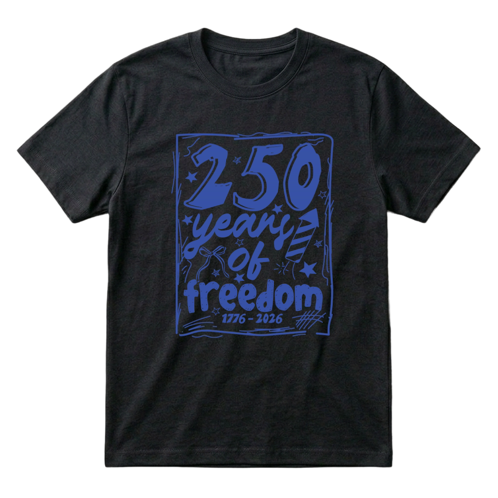 Product Vintage Hand Drawn 250 years of freedom America 250th Anniversary T-Shirt