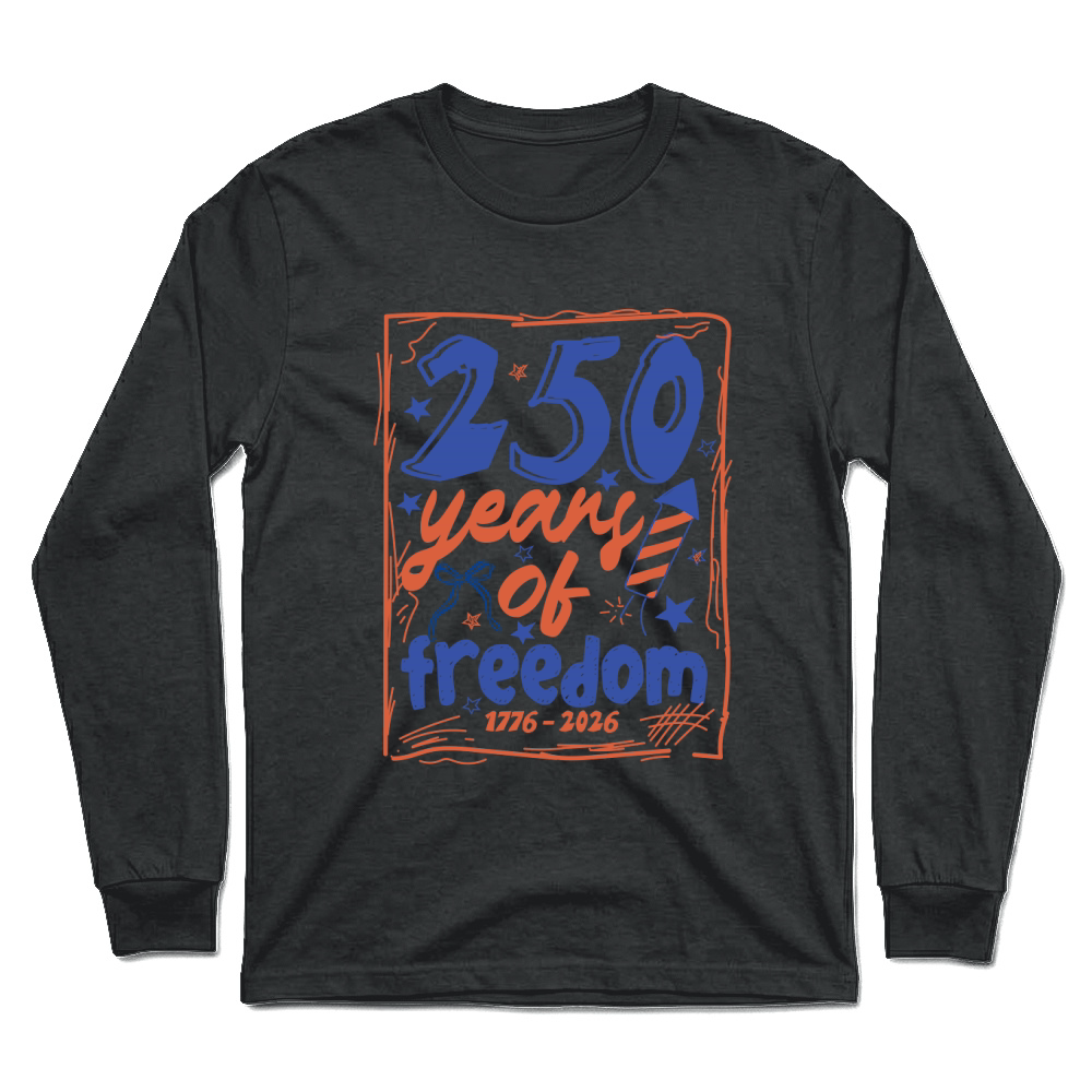Product Vintage Hand Drawn 250 years of freedom America 250th Anniversary 1776 2026 Unisex Longsleeve