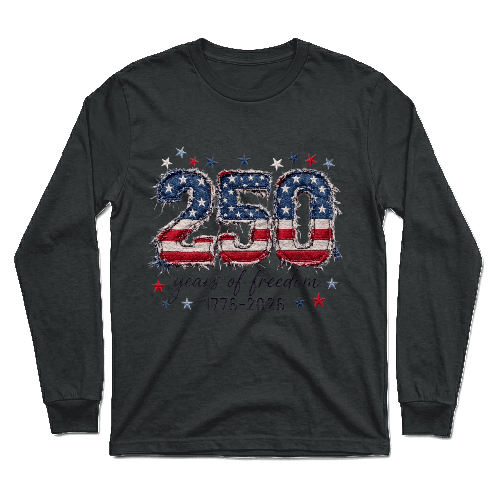 Product 250 Years Freedom Embroidery Patch Unisex Longsleeve