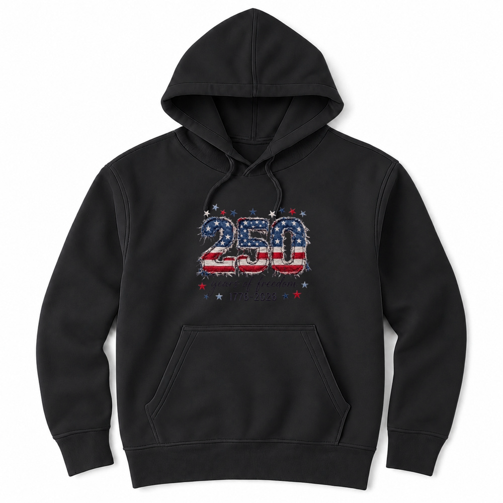 Product 250 Years Freedom Embroidery Patch Unisex Hoodie