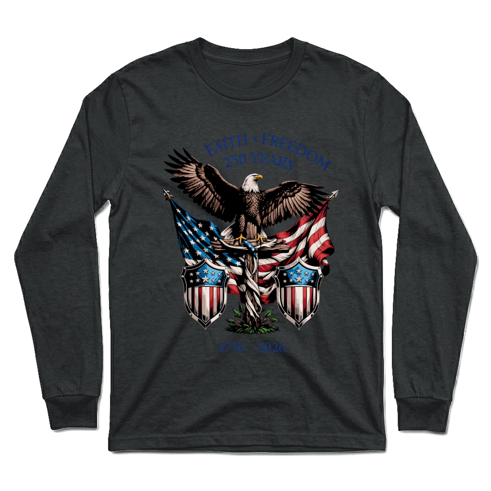Product 250 Years Faith Freedom 4th of July USA Unisex Longsleeve
