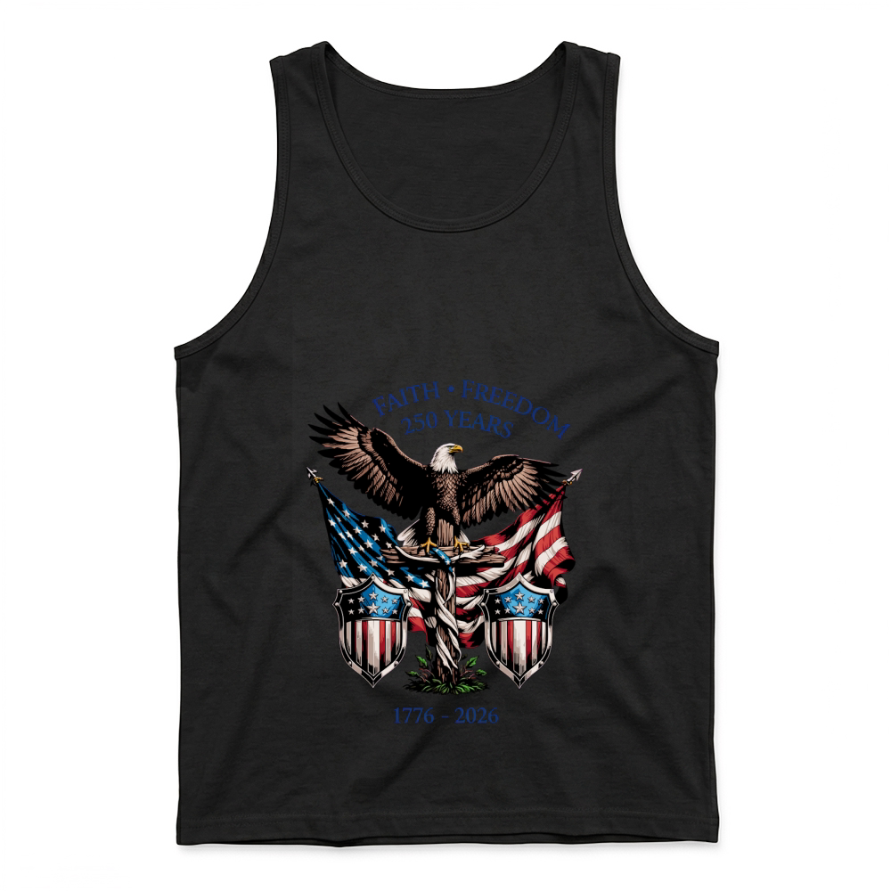 Product 250 Years Faith Freedom 4th of July USA Tank Top