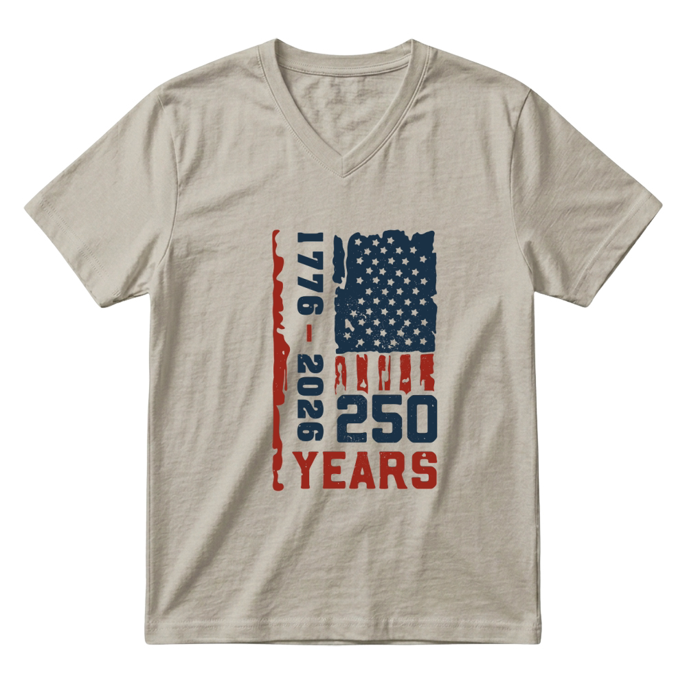 Product 250 years of freedom usa 1776 2026 V-Neck T-shirt