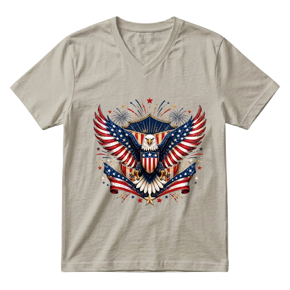 Product Eagle Patriotic 250 Years of America V-Neck T-shirt