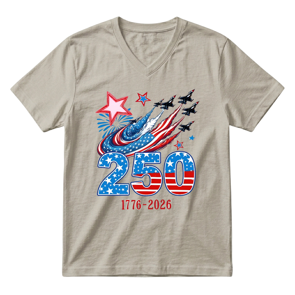 Product 250 Years Freedom USA 1776 2026 V-Neck T-shirt
