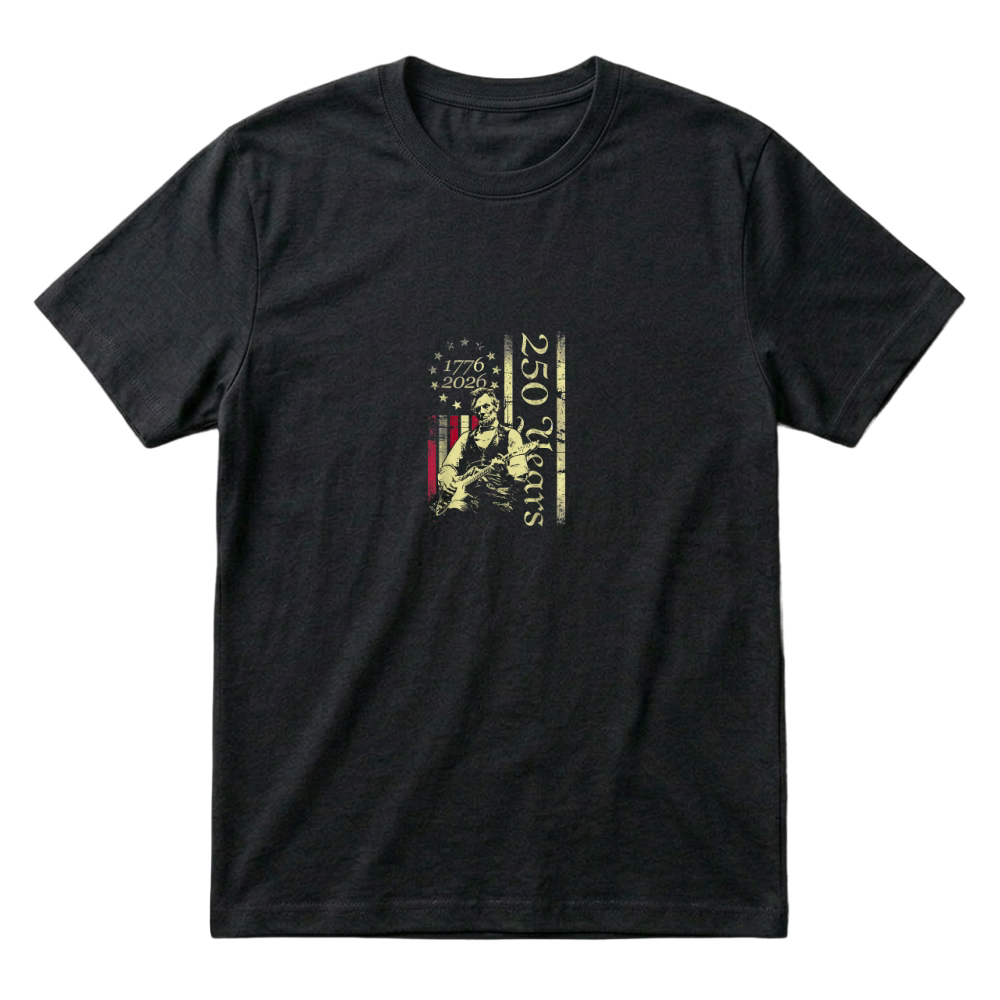 Product Vintage Abraham Lincoln Abe Lincoln Playing Guitar 250 Years T Shirt T-Shirt