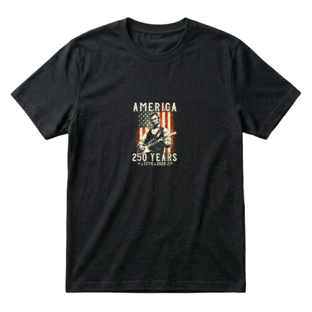 Product Vintage Abraham Lincoln Abe Lincoln Playing Guitar 250 Years T-Shirt