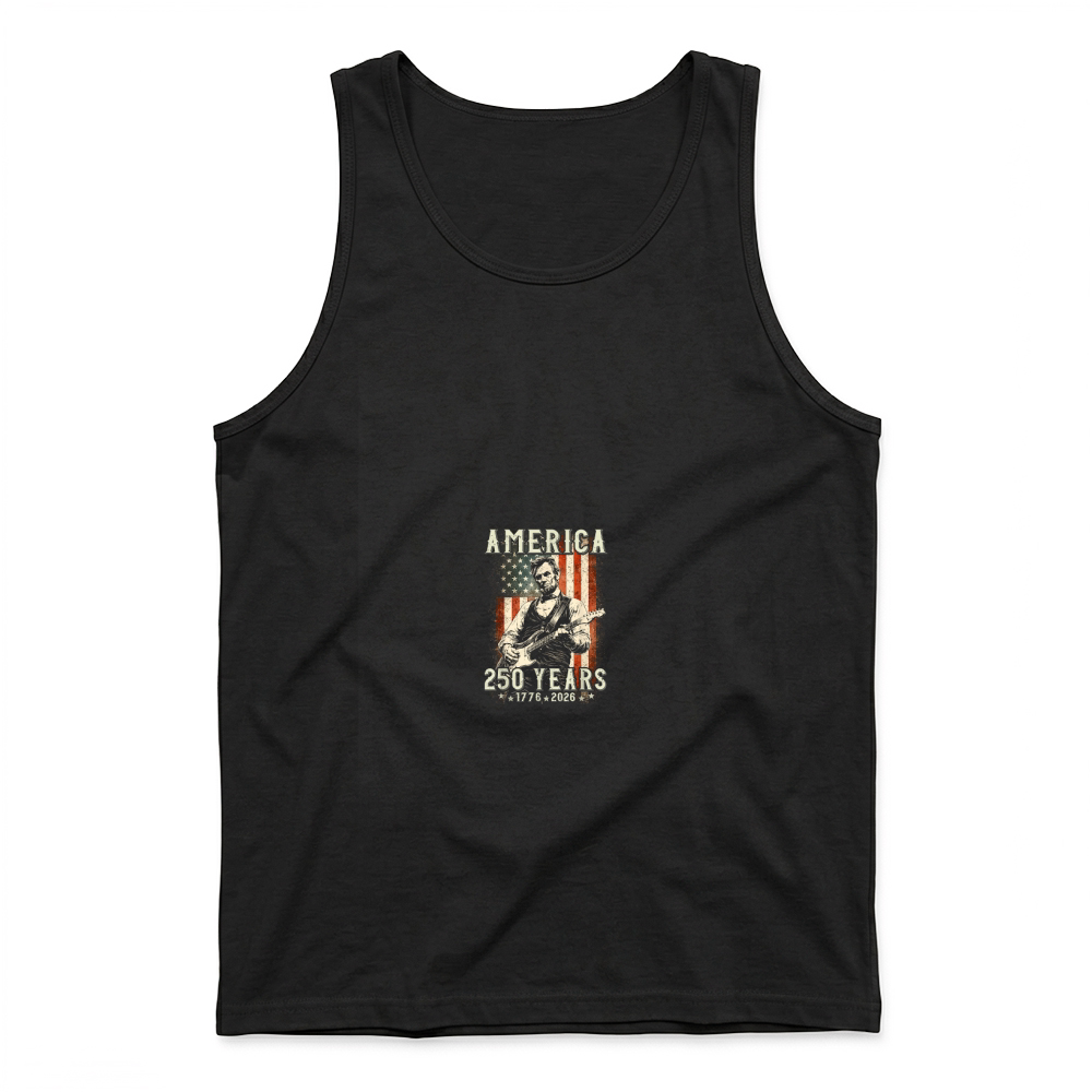Product Vintage Abraham Lincoln Abe Lincoln Playing Guitar 250 Years Tank Top