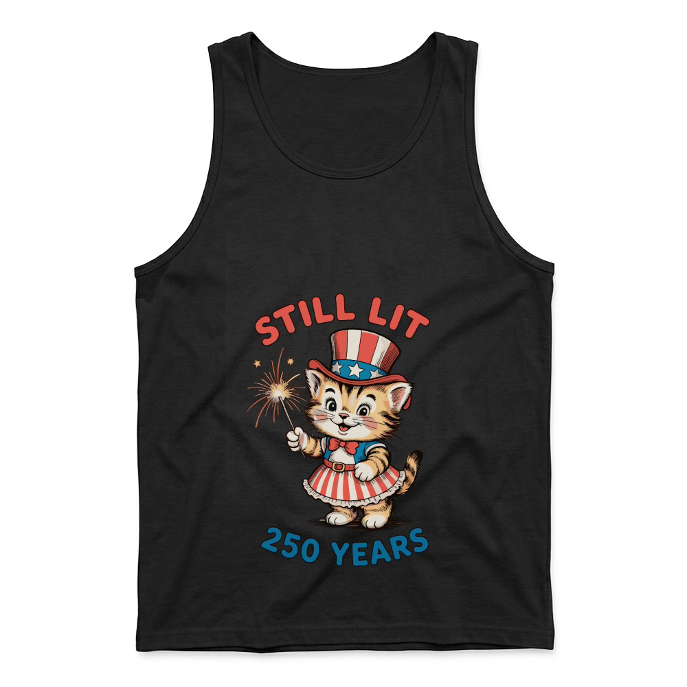Product Still Lit 250 Years Patriotic Cat Tank Top