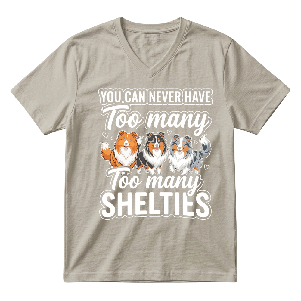 Product Shelties Dogs Hearts Canine Pets V-Neck T-shirt