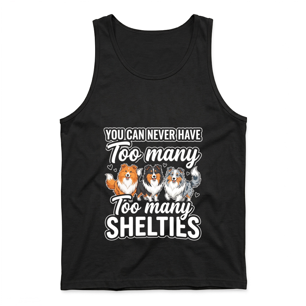 Product Shelties Dogs Hearts Canine Pets Tank Top
