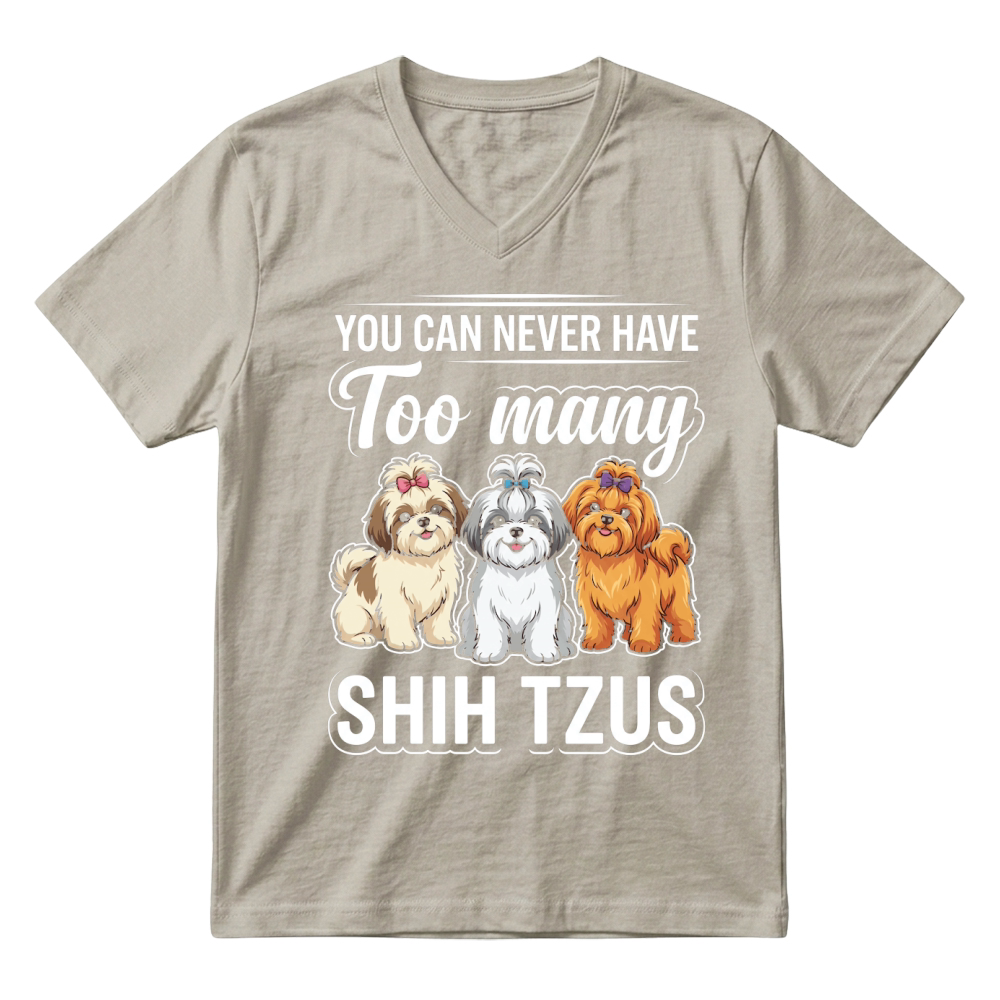 Product Shih Tzu Dog Never  Cute V-Neck T-shirt