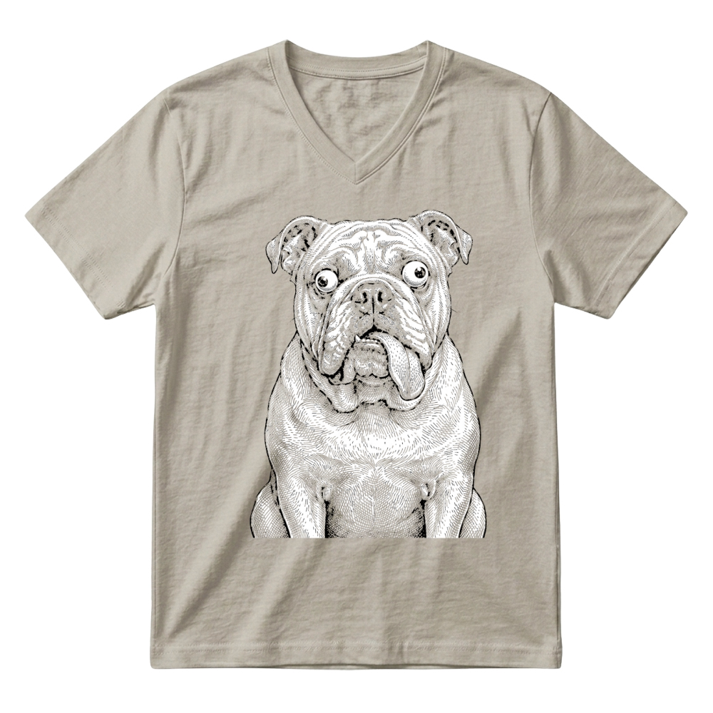 Product Bulldog Dog Funny Pet Animal V-Neck T-shirt
