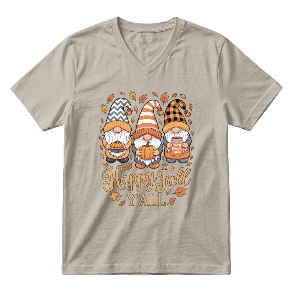 Product happy fall y'all V-Neck T-shirt