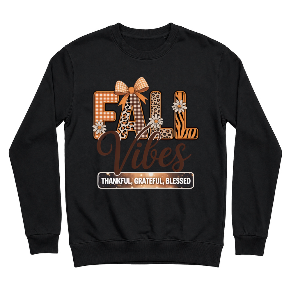 Product fall vibes thankful grateful blessed Unisex Sweatshirt