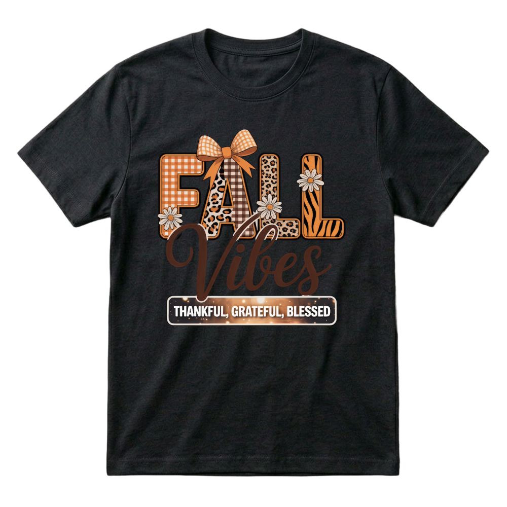 Product fall vibes thankful grateful blessed T-Shirt
