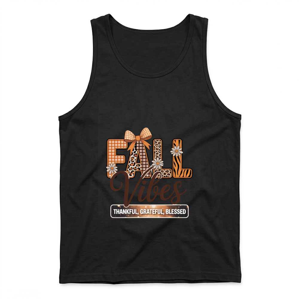 Product fall vibes thankful grateful blessed Tank Top