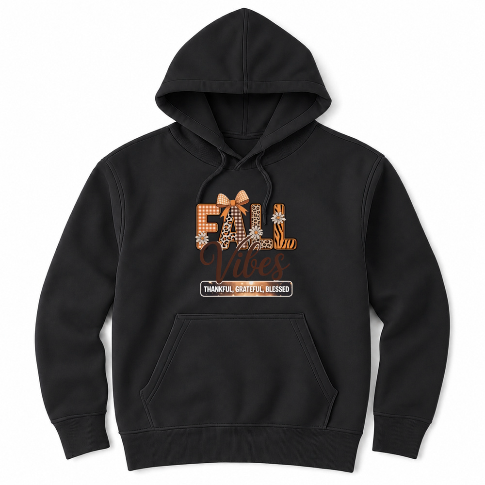 Product fall vibes thankful grateful blessed Unisex Hoodie