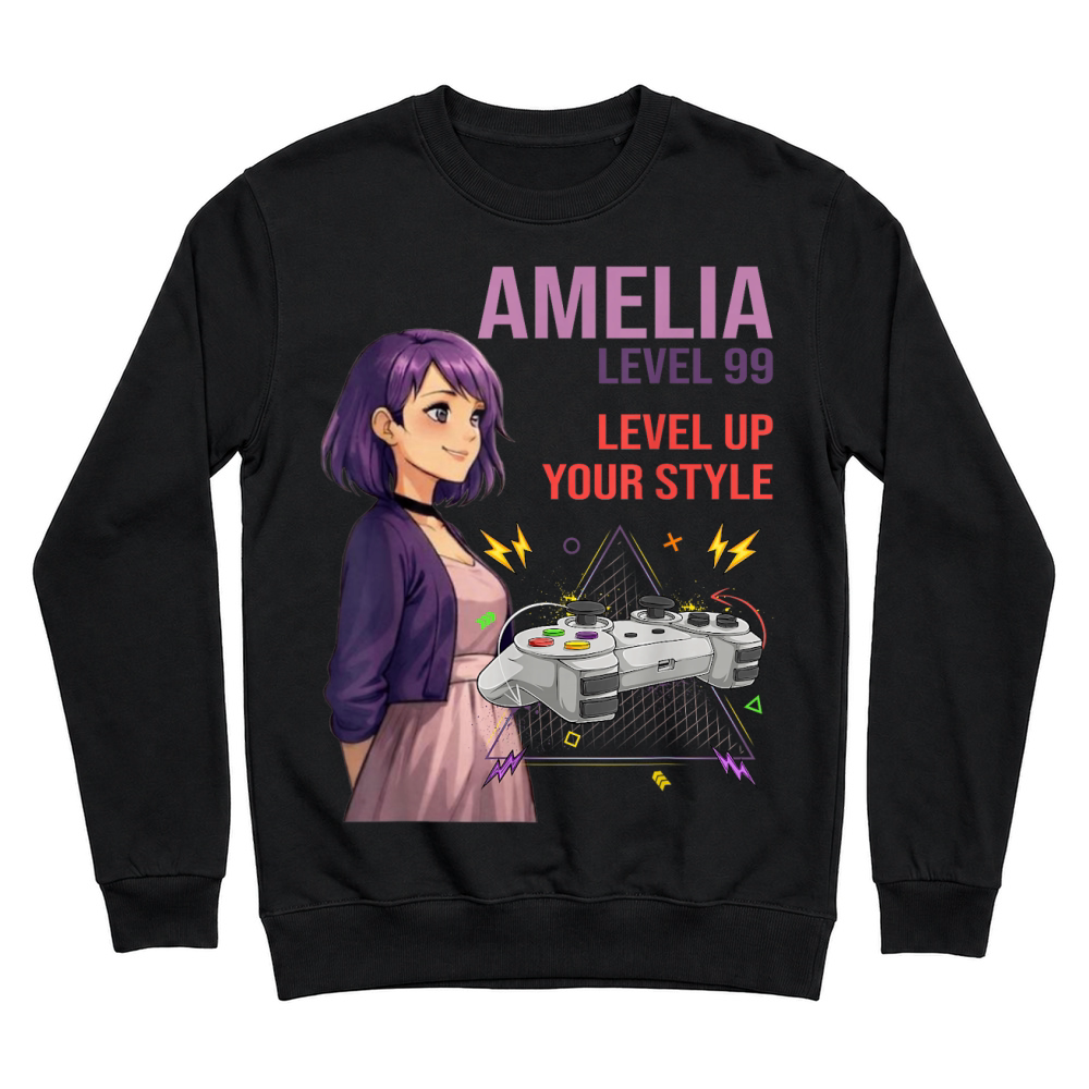 Product Amelia Cool Anime Girl Internet Meme Aesthetic Character T Shirt Unisex Sweatshirt