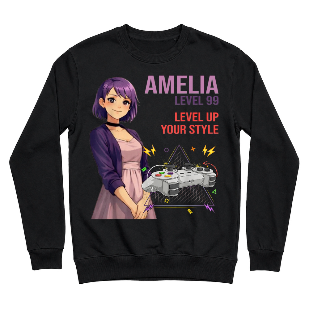 Product Amelia Cool Anime Girl Internet Meme Aesthetic Character T Shirt Unisex Sweatshirt