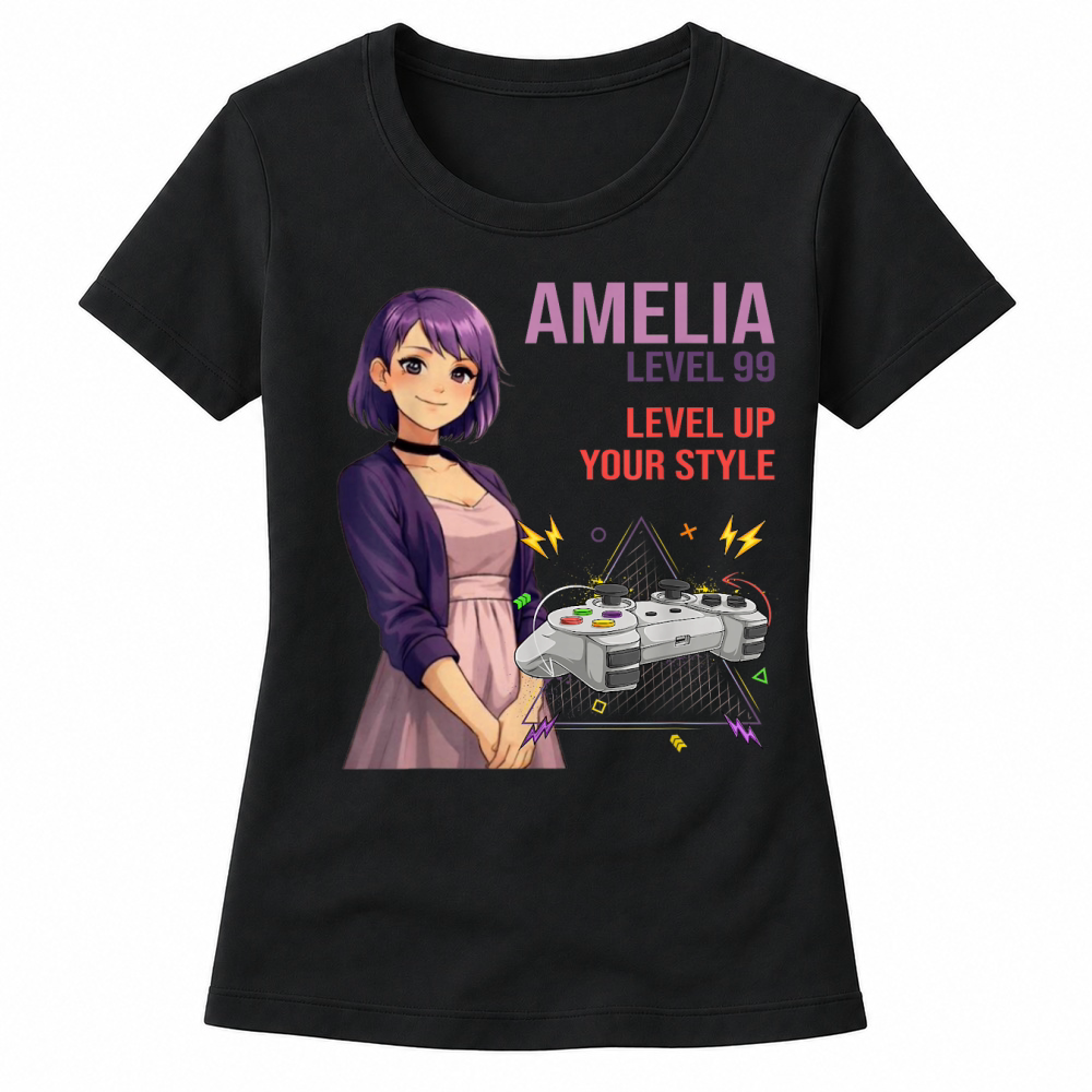 Product Amelia Cool Anime Girl Internet Meme Aesthetic Character T Shirt Women's T-shirts