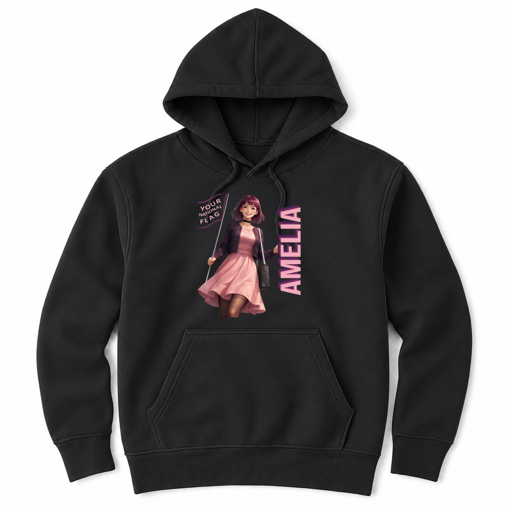 Product Amelia Kawaii Anime Character Purple Internet Aesthetic Meme T Shirt Unisex Hoodie