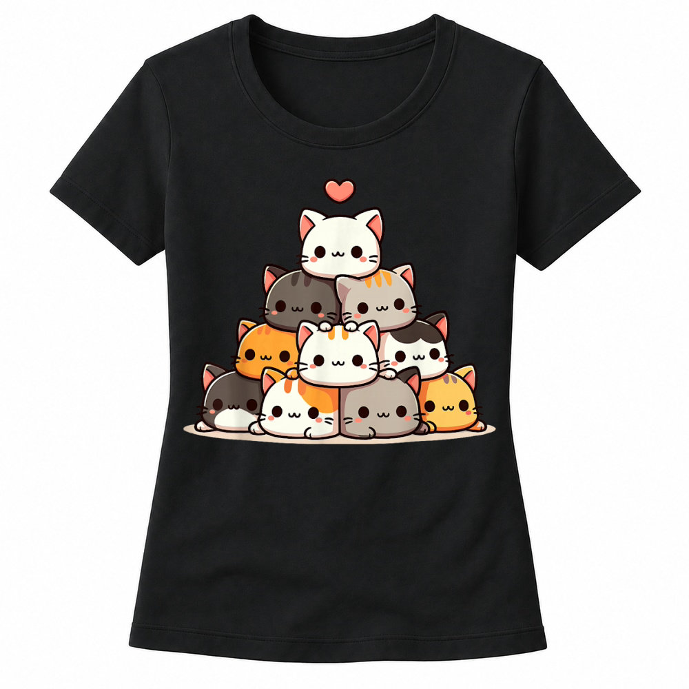 Product Cat Cute Cats Anime Kawaii T Shirt Women's T-shirts
