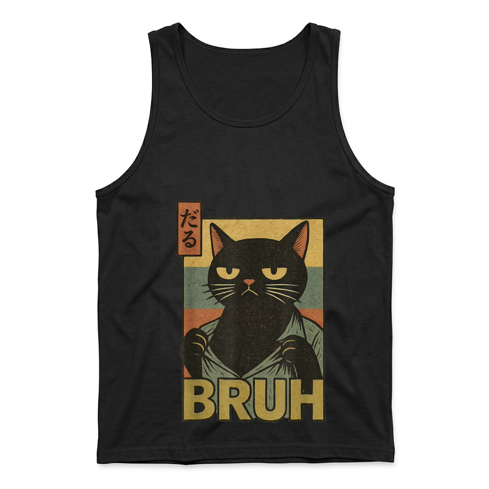 Product Funny Cat Bruh Teen Boys Girls Men Women Meme Japanese Anime T Shirt Tank Top