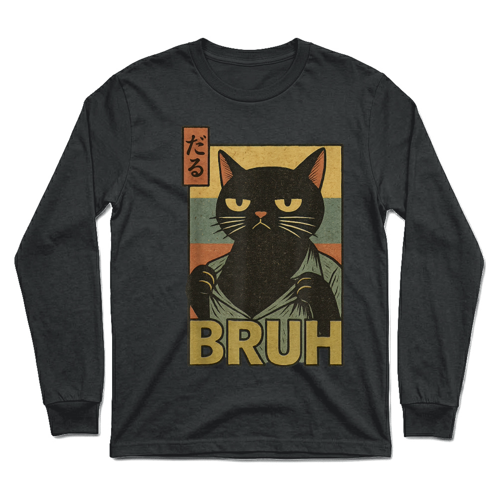 Product Funny Cat Bruh Teen Boys Girls Men Women Meme Japanese Anime T Shirt Unisex Longsleeve