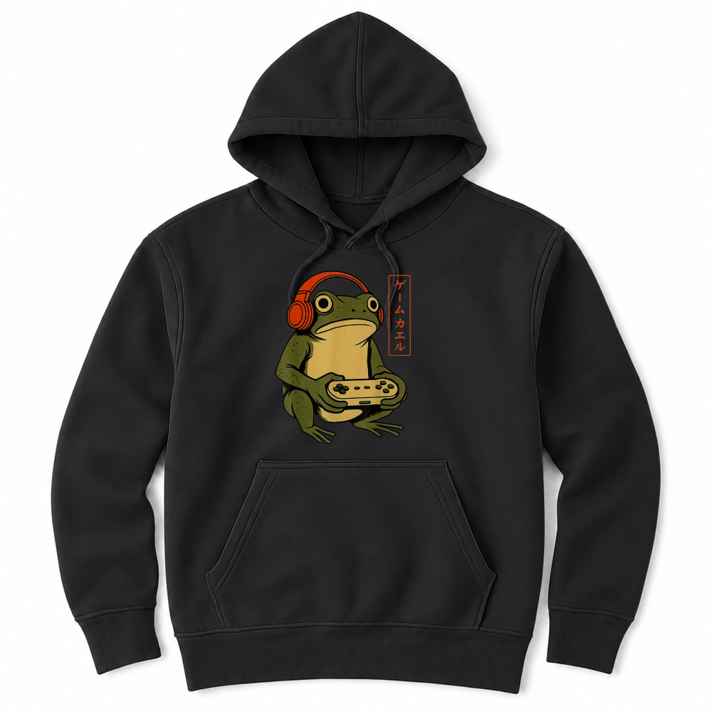 Product Japanese Gamer Frog Art Men Women Boys Funny Vintage Gaming T Shirt Unisex Hoodie