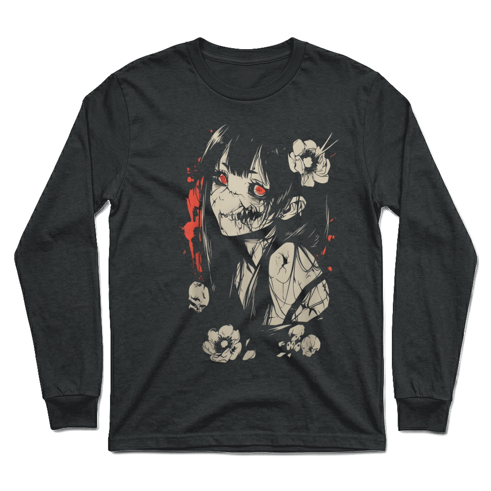 Product Horror Anime Manga, Japan Japanese Creepy Kawaii Goth T Shirt Unisex Longsleeve