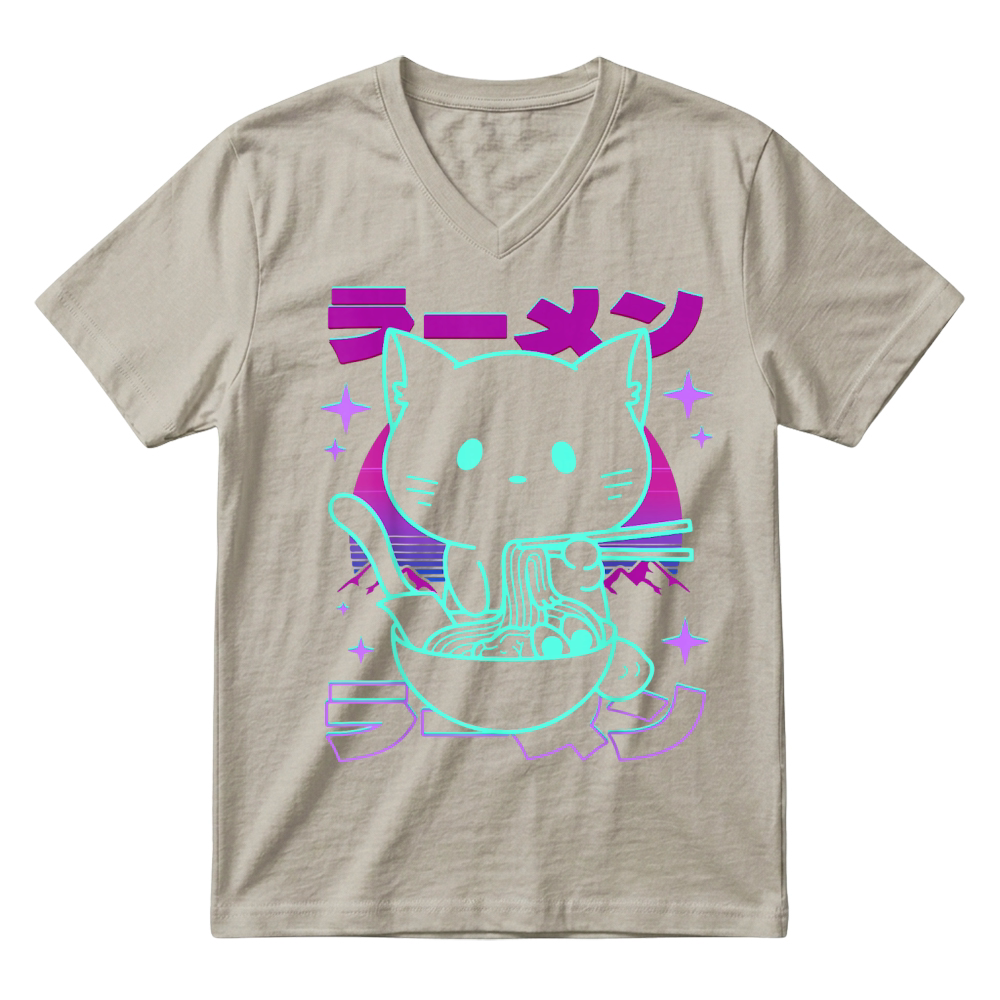 Product Kawaii Cat T Shirt V-Neck T-shirt