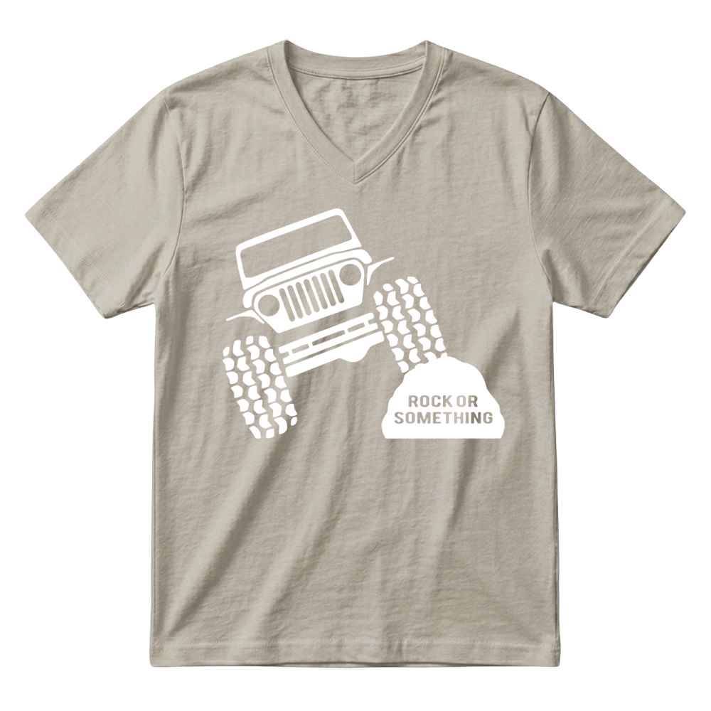 Product Rock Or Something Jeep Wrangler T-Shirt Unisex V-Neck T-shirt