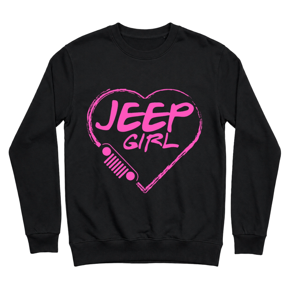 Product Jeep girl - Pink heart lovely T-shirt Women's Long Sleeve Unisex Sweatshirt